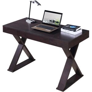 Simplie Fun Trendy Writing Desk with Drawer, Espresso - Open Brown