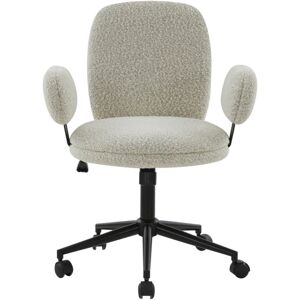 Safavieh Emeril Boucle Adjustable Desk Chair - Light grey/black