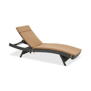 Noble House Malibu Outdoor Chaise Lounge - Grey
