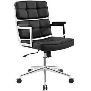 Modway Portray Highback Upholstered Vinyl Office Chair - Black