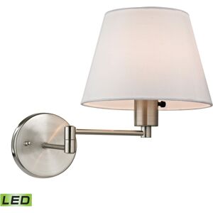 Macy's Avenal Collection 1 light swingarm in Brushed Nickel - Led Offering Up To 800 Lumens (60 Watt Equivalent) - Silver