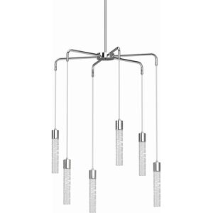 Volume Lighting Tristen Led 6-Light Chandelier - Chrome