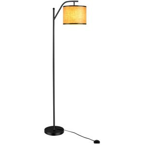 Slickblue Standing Floor Lamp With Adjustable Head For Living Room And Bedroom - Matte black, beige