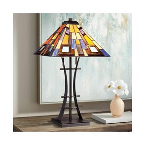 Robert Louis Tiffany Jewel Tone Mission Tiffany Style Table Lamp 27