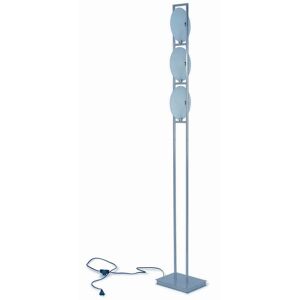 New Spec Inc Floor Lamp with 3 Lights Shades Halogen Bulb - Silver