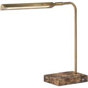 Adesso Reader Led Desk Lamp - Brass