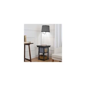 Slickblue Living Room Floor Lamp with Shade 2 Usb Ports - Grey