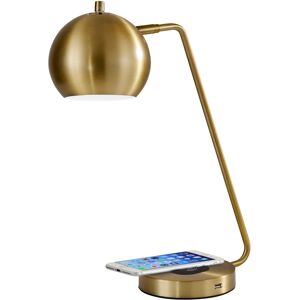 Adesso Emerson Wireless Charging Led Desk Lamp - Antique Bronze