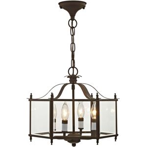 Livex Livingston 4-Light Convertible Pendant/Ceiling Mount - Bronze