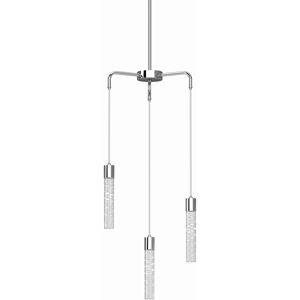 Volume Lighting Tristen Led 3-Light Chandelier - Chrome