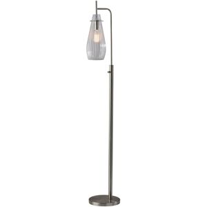 Adesso Layla Floor Lamp - Brushed Steel