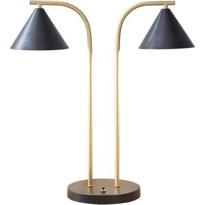 Ink+Ivy Bower Table Lamp with Two Lights - Black