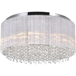 Cwi Lighting Spring Morning 9 Light Flush Mount - Chrome