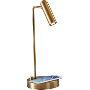 Adesso Kaye Wireless Charging Led Desk Lamp - Antique Bronze