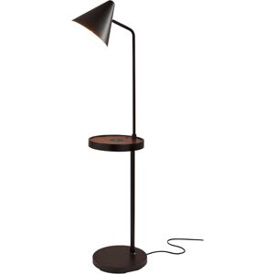 Adesso Oliver Wireless Charging Task Shelf Floor Lamp - Matte Black