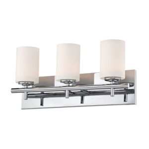 Macy's Barro 3 Light Bath Vanity with White Opal Glass / Chrome - Chrome