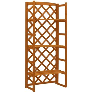 vidaXL Plant Stand with Trellis Orange 23.6