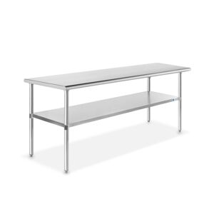 Gridmann 72 x 30 Inch Stainless Steel Table w/ Undershelf, Nsf Commercial Kitchen Work & Prep Table - Silver