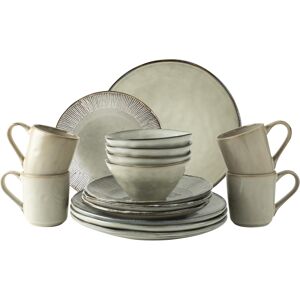 Dutch Rose Amsterdam Organic 16 Piece Set, Service for 4 - Creme