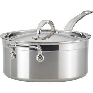 Hestan ProBond Clad Stainless Steel 4-Quart Covered Saucepan with Helper Handle - Silver