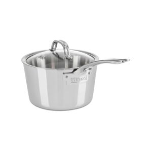 Viking Contemporary Stainless Steel 3-Ply 5.2-Quart Dutch Oven with Glass Lid - Stainless Steel