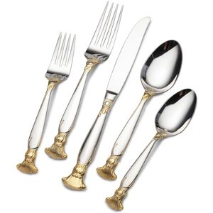 Sasaki Wallace Salacia 20 Piece Flatware Set, Service for 4 - Silver And Gold