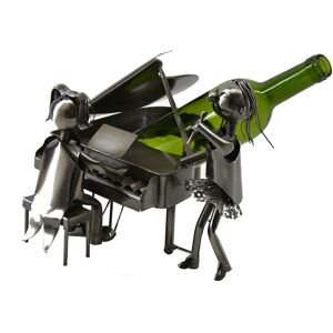 Wine Bodies Singer by Piano Wine Bottle Holder - Silver