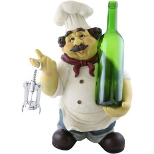 Wine Bodies Chef Bottle Holder with Cork Opener - Multi