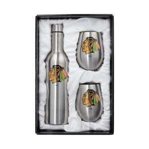 Memory Company Chicago Blackhawks 28 oz Stainless Steel Bottle and 12 oz Tumblers Set - Silver