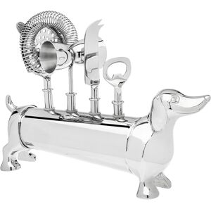 Godinger Dachshund 5 Piece Bar Tool Set - Silver