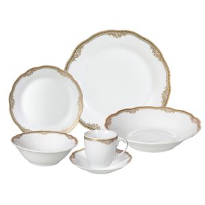 Lorren Home Trends Catherine 24-Pc. Dinnerware Set, Service for 4 - Gold