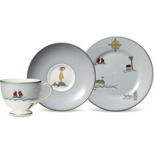 Wedgwood Sailors Farewell 3-Piece Tea Set (Teacup, Saucer & Salad Plate 8