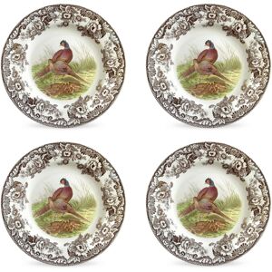 Spode Woodland Pheasant 4 Piece Dinner Plates, Service for 4 - Brown