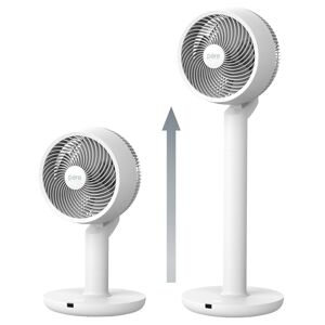 Pure Enrichment 2-in-1 Circulating Floor & Table Fan - White