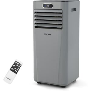 Costway 10000 Btu Portable Air Conditioner w/ Remote Control 3-in-1 Air Cooler w/ Drying - Grey