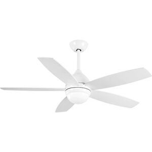 Simplie Fun 52 Inch White Ceiling Fan With Lights Remote Control Modern Ceiling Fan - White