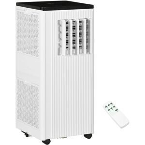 Homcom 10000/7100BTU Smart Portable Air Conditioner for 237Sq.Ft, White - White