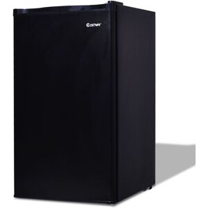 Costway 3.2 Cu.Ft. Compact Refrigerator Mini Dorm Small Fridge Freezer Reversible Door - Black