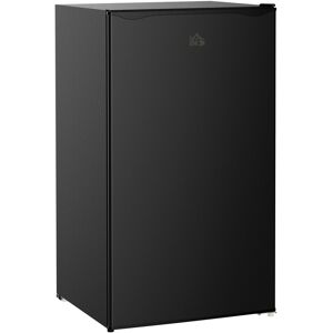 Homcom Mini Fridge with Freezer, 3.2 Cu.Ft Compact Refrigerator with Adjustable Shelf, Mechanical Thermostat and Reversible Door for Bedroom, Dorm, Bl