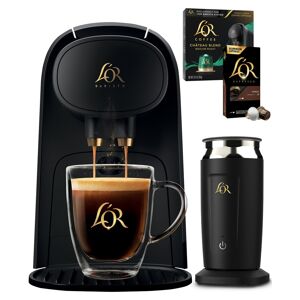 L'Or Barista Coffee and Espresso System with Milk Frother - Black