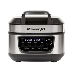 PowerXL Pxl-gafc 12-in-1 Grill/ 6-Qt. Air Fryer Combo - Silver