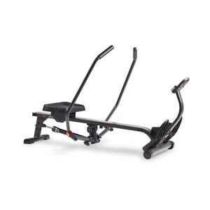 Sunny Health & Fitness Smart Compact Full Motion Rowing Machine, Full-Body Workout, Low-Impact, Extra-Long Rail, 350 Lb Weight Capacity and SunnyFit A