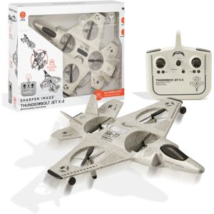 Sharper Image Toy Rc Thunderbolt Jet X 2 Stunt Drone Set, 7 Piece - Gray