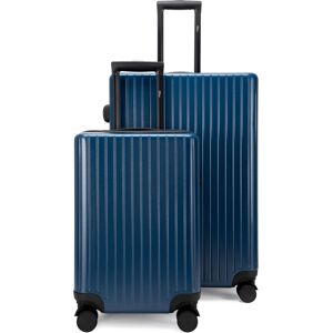 Miami CarryOn Ocean 2 Piece Polycarbonate Spinner Luggage Set - Navy