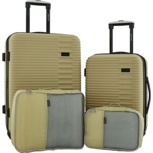 Kensie Hillsboro Expandable Rolling Hardside Collection Set, 4 Piece - Olive