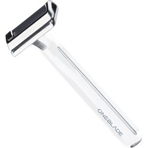 OneBlade Hybrid - Premium Single-Edge Safety Razor With Pivoting Head - White