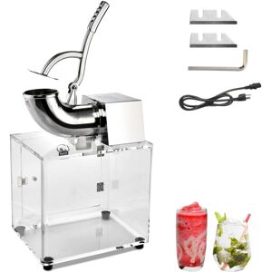 Yescom 250W Electric Snow Cone Maker Shaver Commercial Ice Crusher with Case 2500 r/m 440 lbs - Silver