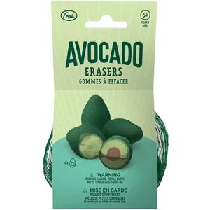 Fred Avocado Erasers 4-Pack, Multicolor