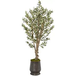 nearly natural Olive Tree Artificial Plant Floor Decor, Green