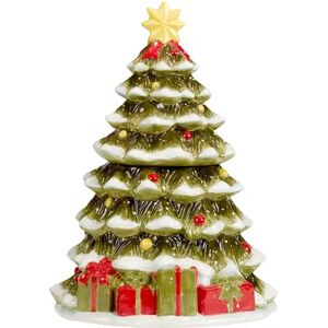 Certified International Silent Night Christmas Tree 3D Cookie Jar, Multicolor